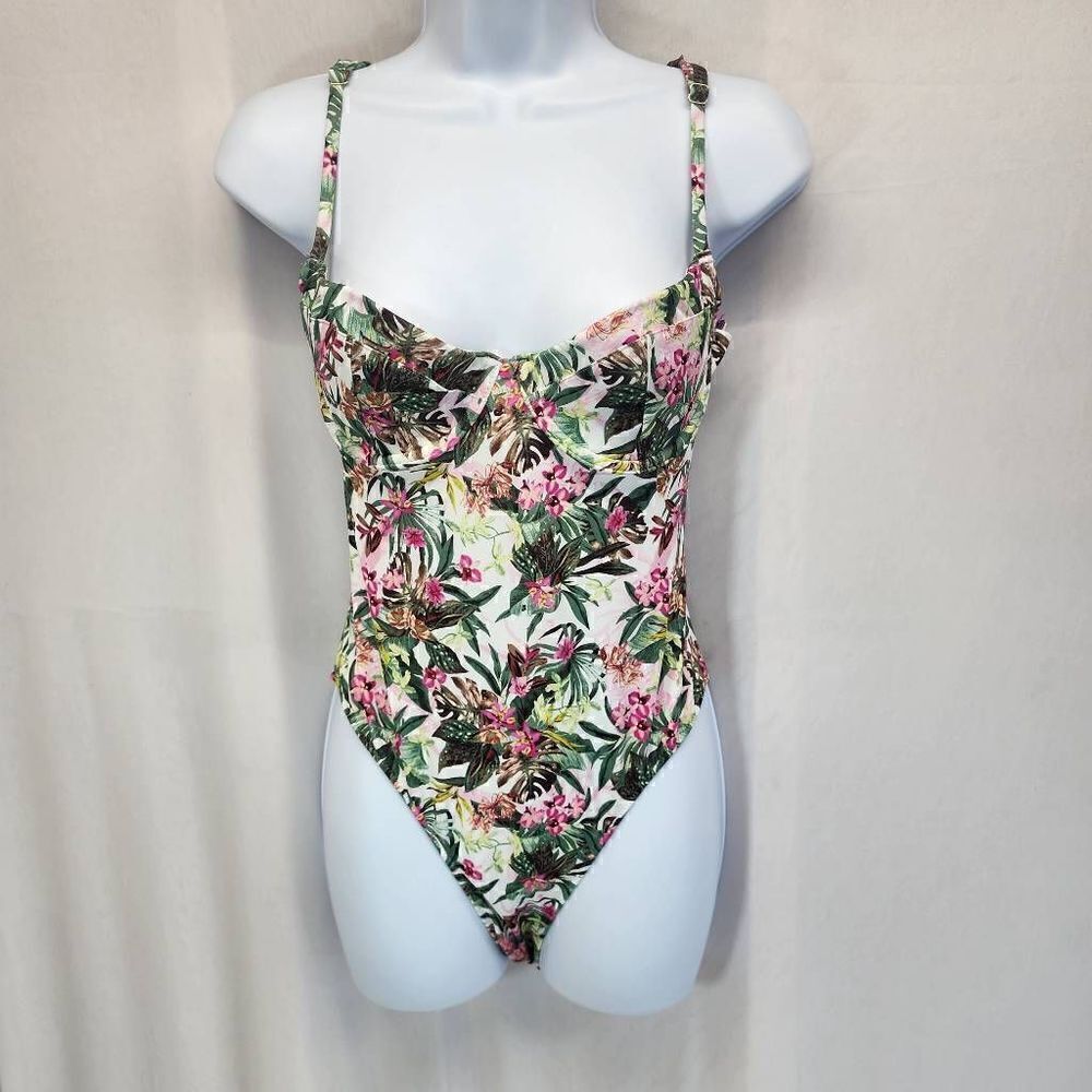 Victoria's Secret One Piece Floral Swimsuit Size M NWT